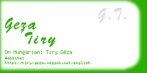 geza tiry business card